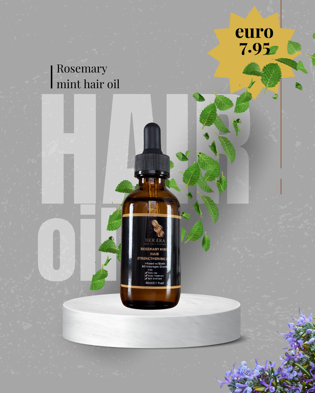 Rosemary mint hair oil